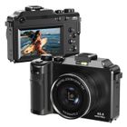 EKASN Appareil Photo Numérique 4K 48MP 18x Zoom WiFi Autofocus avec Lentille Grand Angle et Macro Noir