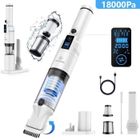 LIN SHUN DS Aspirateur à Main 130 W/18 Kpa ,OLED Alerte De Batterie Restante,typeC Chargement,avec support,Moteur sans balais 13000W RPM,3 en 1