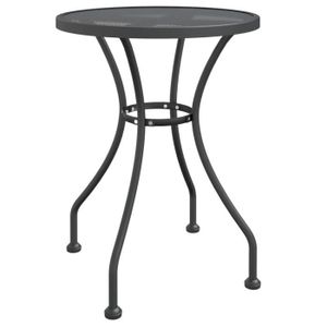 TABLE DE JARDIN  Table de jardin Ø60x72 cm Maille métallique Anthra
