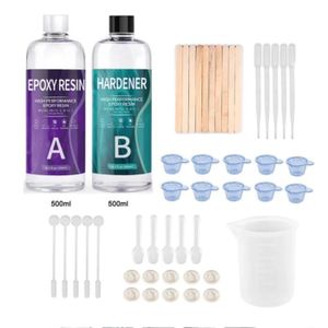 Kit de résine époxy Cristal clair Hardener Kit Easy Mix