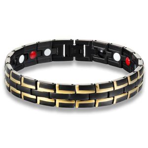 BRACELET GOURMETTE HOMME ADO ACIER NEUVE BIJOU NOIR CABLE COULEUR ARGENT 155