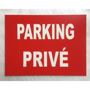 Panneau parking privé - plastique 400 x 250 mm