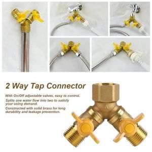 Snap on raccords C//W Laiton Tuyau Connecteurs Brass 4 Way Robinet Connecteur Tuyau Collecteur