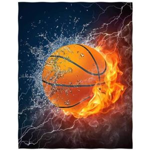 COUVERTURE - PLAID Couverture 100x150cm d'agneau Basket-Ball Sport Co