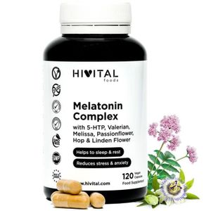 COMPLEMENTS ALIMENTAIRES - DETENTE Melatonine Complexe. 120 gélules vegan pour 4 mois.