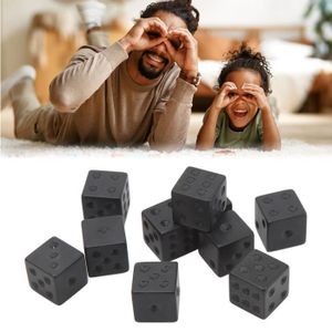JEU SOCIÉTÉ - PLATEAU dés hexaédriques noirs purs 30pcs dés hexaédriques