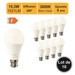Lot de 5 lampes LED GU10 COB 3,5W 330 lm 3000K