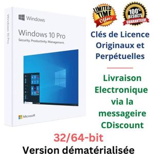 SYST EXPLOIT À TÉLÉCHARGER Windows 10 Pro 32/64bit - Clé Originale et Perpétu