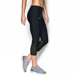 PANTACOURT DE SPORT Pantalon 3/4 de Running Femme Under Armour Fly By Capri 1297933 002 - Blanc - Respirant