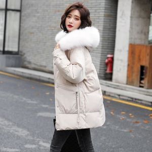 MANTEAU - CABAN Manteau Femme - mi-long Coton Nouvelle Mode  Loisir Garder au chaud Ample - Beige2 ZC