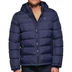 Tommy Hilfiger QUILTED HOODED JACKET - Veste d'hiver - desert sky/bleu  marine 