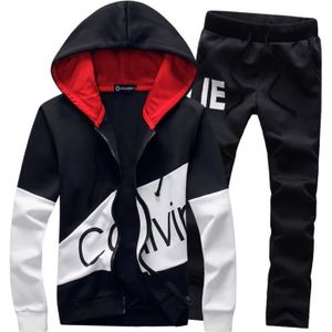 Survêtement Homme Ensemble Jogging Sportif Veste Zippé PantalonClassique  Couleur Jointif Pour Automne,Noir,L Noir - Cdiscount Prêt-à-Porter