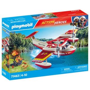 UNIVERS MINIATURE PLAYMOBIL 71463 Hydravion avec pompier - Action Heroes - Les pompiers - Dès 4 ans