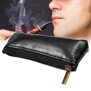 PIPE Pwshymi pochette à tabac Mini étui à tabac pour Pipe à cigarettes, pochette à fermeture éclair en PU, support de bagagerie main