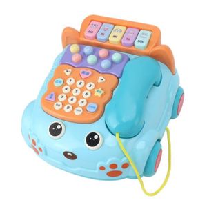 TÉLÉPHONE JOUET SALUTUYA jouet de téléphone musical pour l'éducation précoce SALUTUYA jouet de téléphone léger avec musique jeux detachee Bleu
