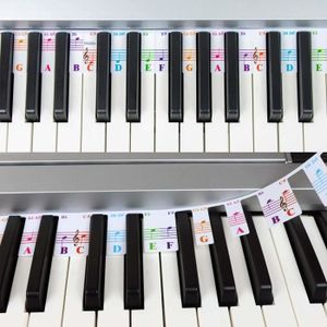 PIANO Notes De Clavier De Piano Colorées Pour Débutants, Étiquettes Amovibles Pour L'Apprentissage, 61 Touches De Taille Complète,[J137]