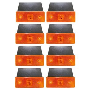 PHARES - OPTIQUES 8X Orange LED Feux De Gabarit avec Support 12v pou