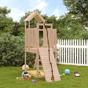 MAISONNETTE EXTÉRIEURE Maisonnette de jeu avec mur d'escalade en bois - VBESTLIFE - Pour enfants de 3 à 8 ans - Blanc - 229x107x214cm