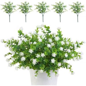 FLEUR ARTIFICIELLE Lot de 5 Bouquets de Fleurs Artificielles,Plantes 