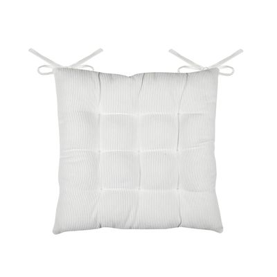 Alpes Blanc Lot De 6 Galettes De Chaise Chalet Grises 38x38 Cm - Style Montagne Lavables