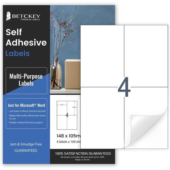 Etiquettes pour Imprimante MULTI 3 Blanc Droit 100 Volets 105 x 70 mm