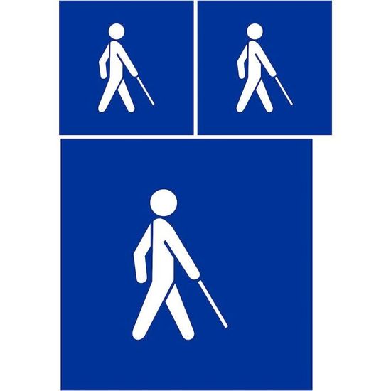 Panneau PMR en relief et en braille Handicapés Homme / Femme