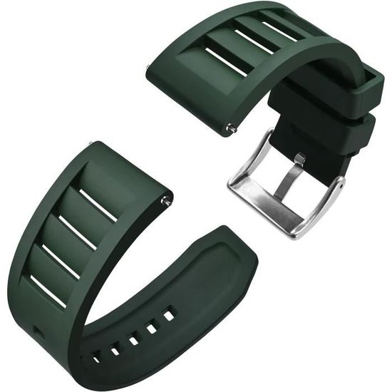 Bracelets Caoutchouc De Remplacement Pour Montre - Silicone Noir, Neuf étiqueté, Ibasenice