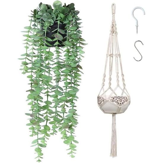 Fausse Plante Exterieur Plantes Artificielles Suspendues - Lot 3 Variétés - 90cm Longueur - Décoration Intérieur/Extérieur Décoration Murale Verte