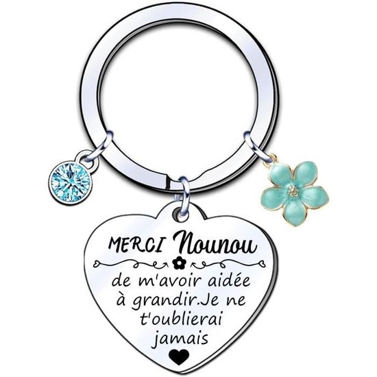 YJYJZX Porte-clés Nounou Bijoux - Cadeaux Merci, Anniversaire Et
