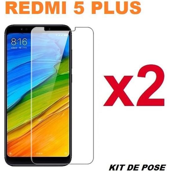 Kit De 2 Protecteurs D'écran En Verre Trempé Pour Xiaomi Redmi 5/5A/5 Plus/MI 6/6X - Neuf