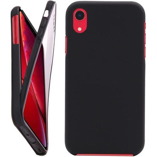 Coque iphone XR Protection integrale Avant arriere en Rigide Noir Cdiscount Telephonie
