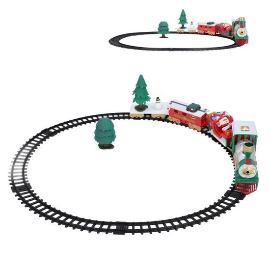 Circuit De Train Électrique Flexible 101 Pièces - Train Motorisé Rechargeable Qui Fait Des Loopings - Cadeau Enfant 4-8 Ans