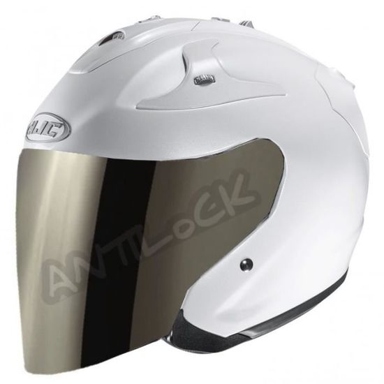 HJC CASQUE FG JET BLANC AVEC VISIÈRE MIROIR IRIDIUM Cdiscount Auto
