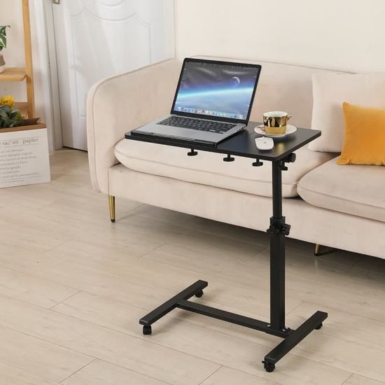 Table De Lit Pliable Pour Ordinateur - Réglable En Hauteur Et Angle - Avec Tiroir Et Support Tablette