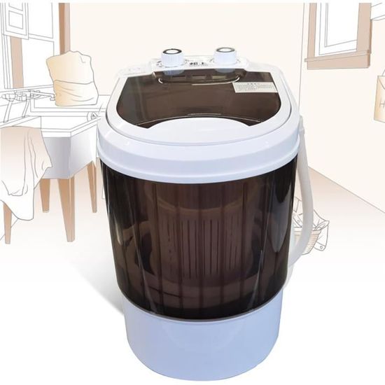 Mini Machine À Laver Compacte De Comptoir Avec Panier D'Essorage Et — free download