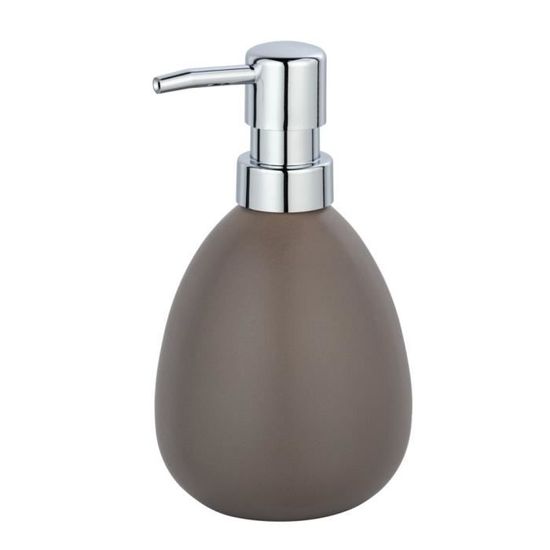 Distributeur De Savon Liquide Polaris - Céramique Noire - 390 Ml - Pour Salle De Bain Ou Cuisine