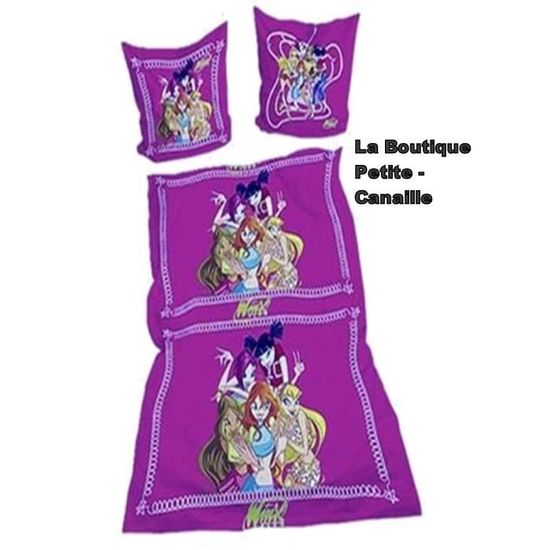 Parure de lit enfant 1 place WINX CLUB violet - Cdiscount ...