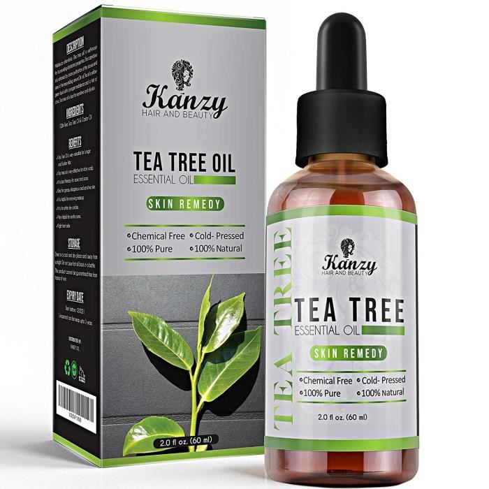 Huile Essentielle d'Arbre à Thé BIO - Tea Tree Essential Oil - menthe poivrée - 100% Pure - KANZY - 60ml