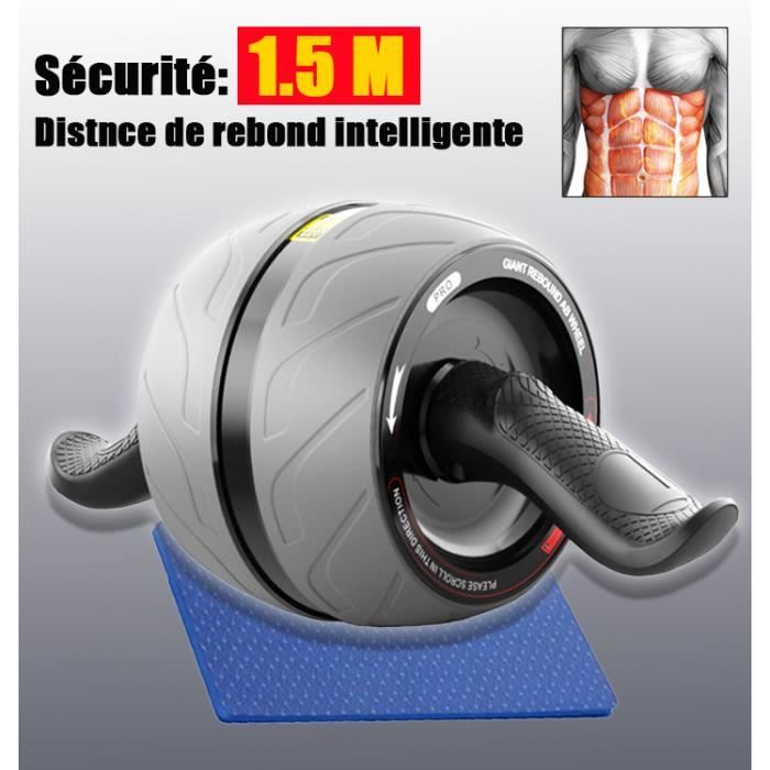 Roller Abdominaux, Roulette Abdos, AB Roller,Abdominale Musculation pour Exercice Fitness Exercices 8 Pack Abs