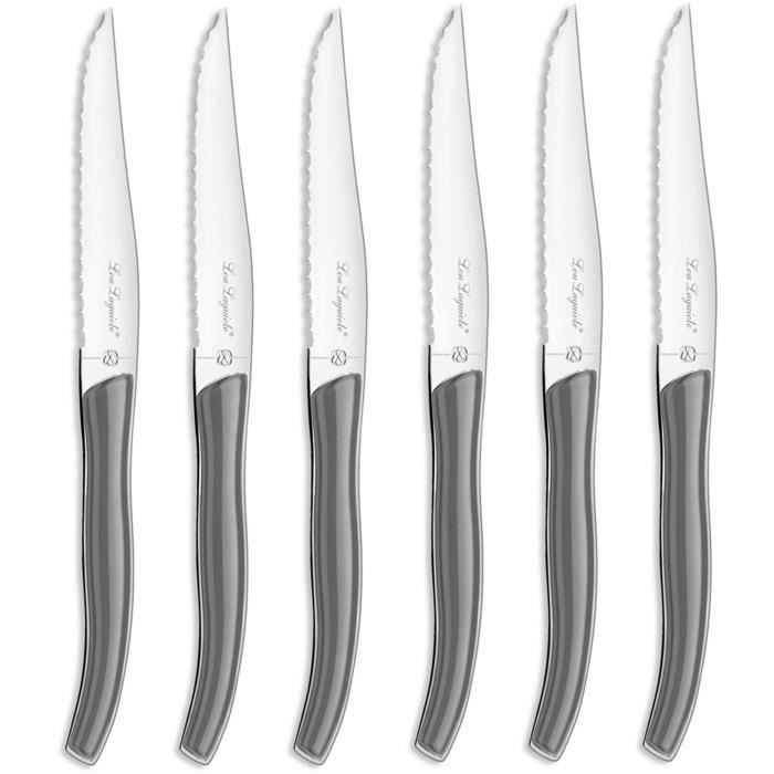 LOU LAGUIOLE - 827746 - Coffret 6 couteaux steak - Star Gris clair
