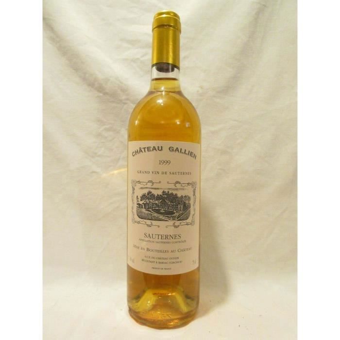 sauternes château gallien liquoreux 1999 - bordeaux france