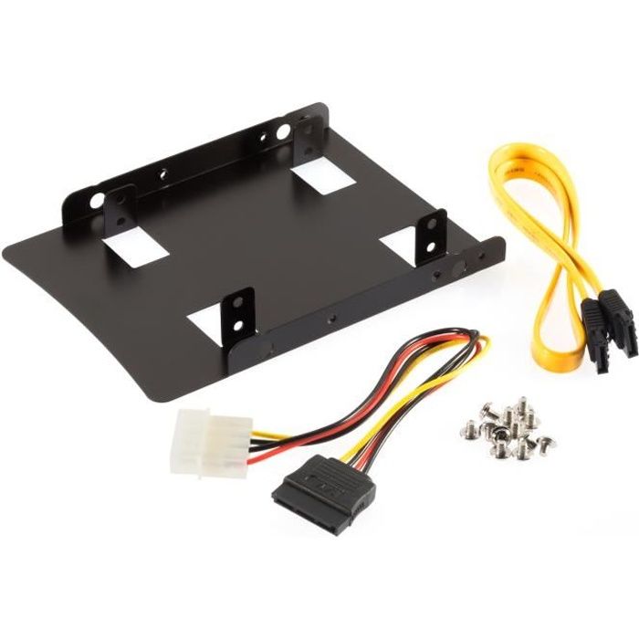Poppstar - Kit d'installation HDD SSD et support pour disques durs internes de 2,5-, vis incl., câble de données et d'alimentation S