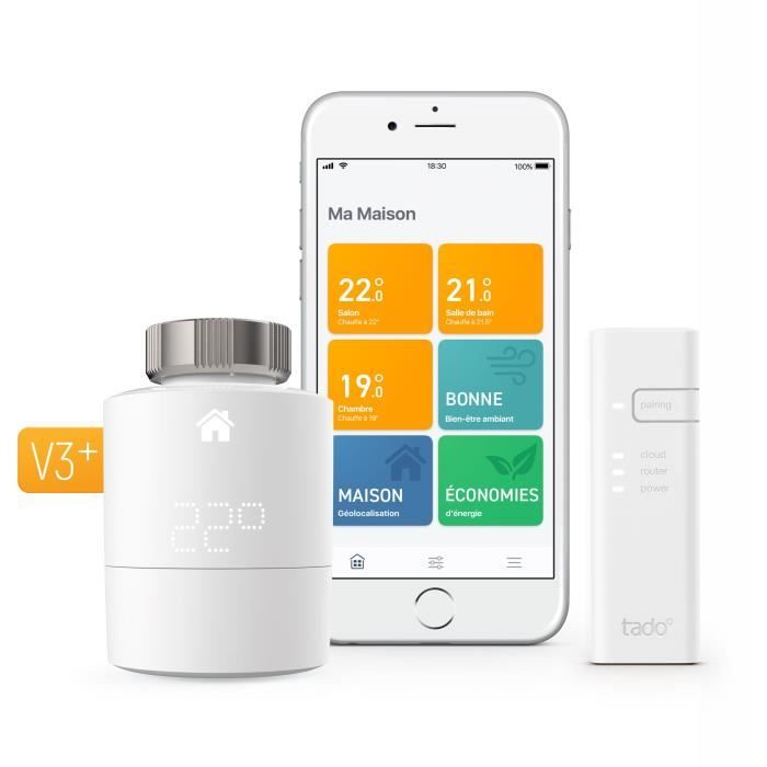 tado° - Tête Thermostatique Intelligente - kit de démarrage V3+