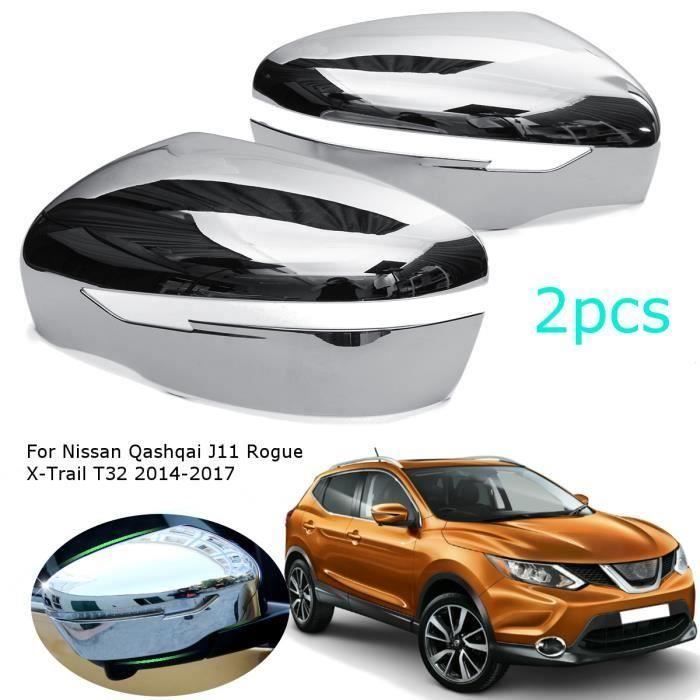 2x Retroviseur Couverture Décoration Pour Nissan Qashqai J11 Rogue X-Trail T32 2014-2017 ma69239