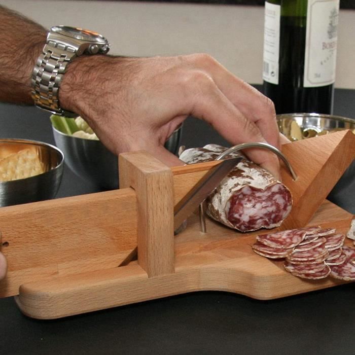 Guillotine à Saucisson Trancheuse Saucisson Manuelle pour saucisses et saucisses Coupe Saucisson Guillotine + KELUODAE