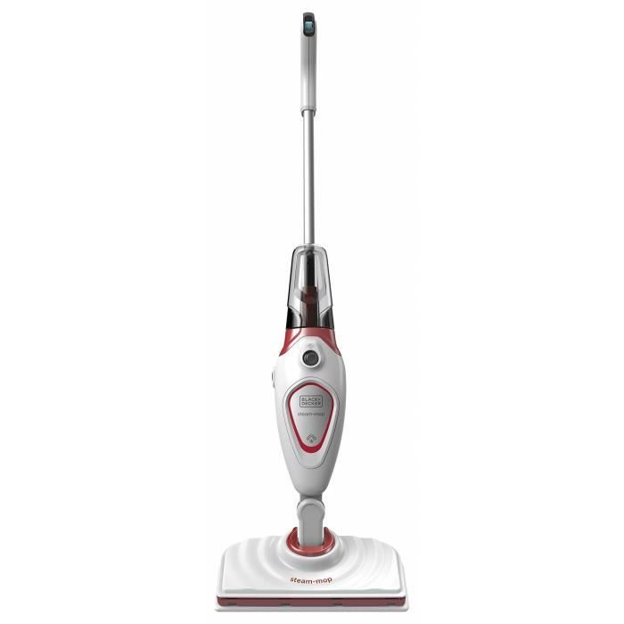 BLACK & DECKER BDS1616R-QS Balai Vapeur Filaire - 1600 W - Réservoir : 350 ml - Temps de Chauffe : 20 s - Longueur du Câble : 5 m -