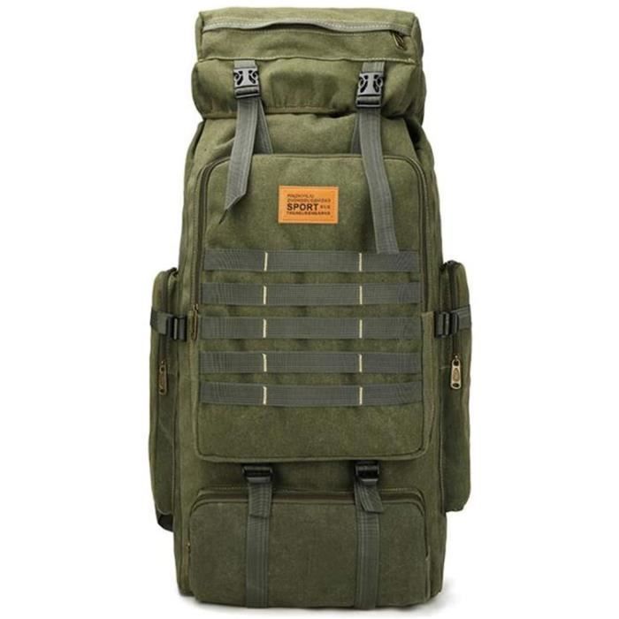 FR&RF Qualité Outdoor Sport Molle Sac étanche Escalade Randonnée Sac à Dos Tactique Militaire Camping Alpinisme 75L,Vert402