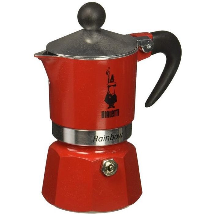 Bialetti 4961 - COMMUTATEUR KVM - Machine à Expresso pour Tasse, Aluminium, Rouge, 30 x 20 x 15 cm