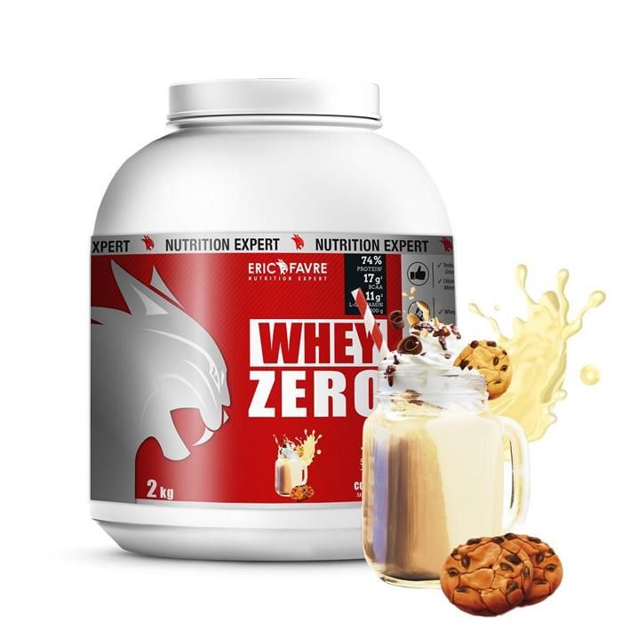 Eric Favre - Whey protéine concentrée Zero - Proteines - Cookies & cream - 2kg