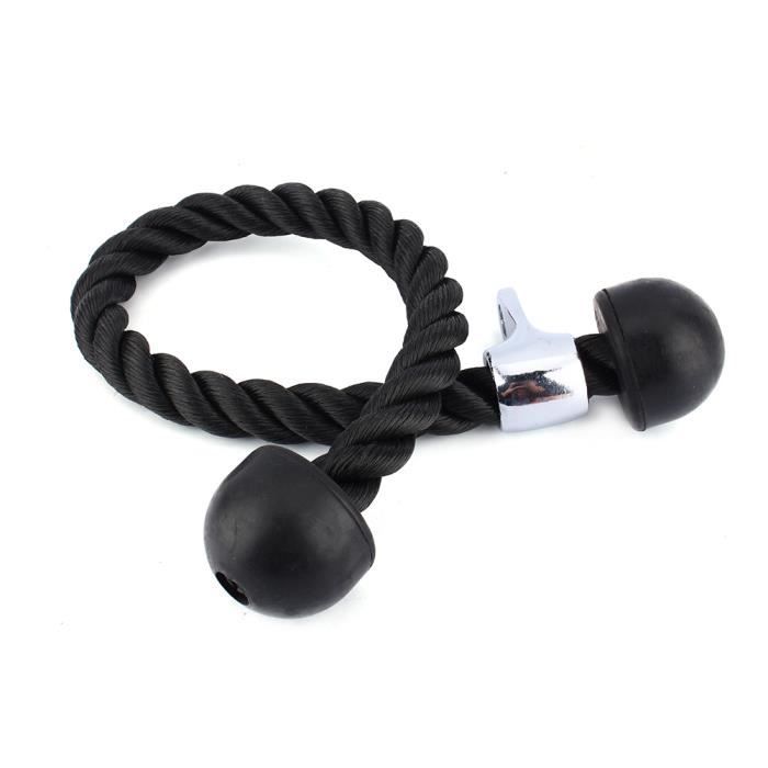 NEUF Corde Gym Musculation des Triceps Muscle Dorsal Robuste Noir Attachment
